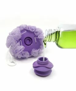 Grand Fusion Housewares Liquid Soap Dispensing Exfoliating Loofah 3 Pack