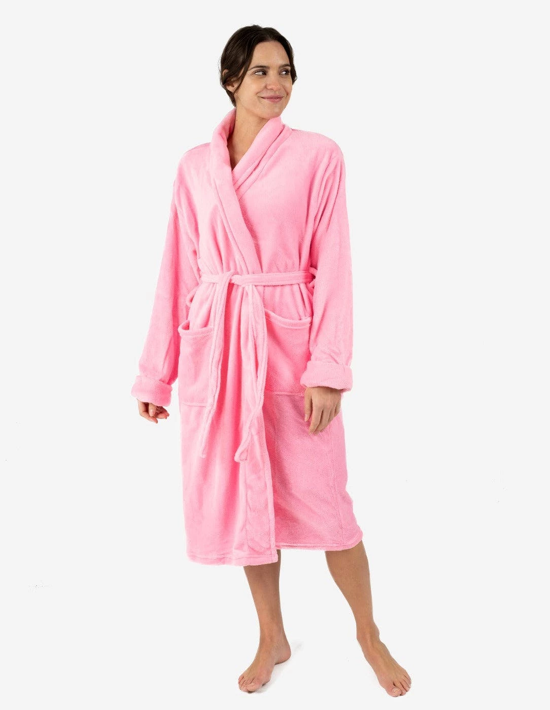 Leveret Womens Soft Micro Fleece Bathrobe 5 Leveret Womens Soft Micro Fleece Bathrobe - Image 3