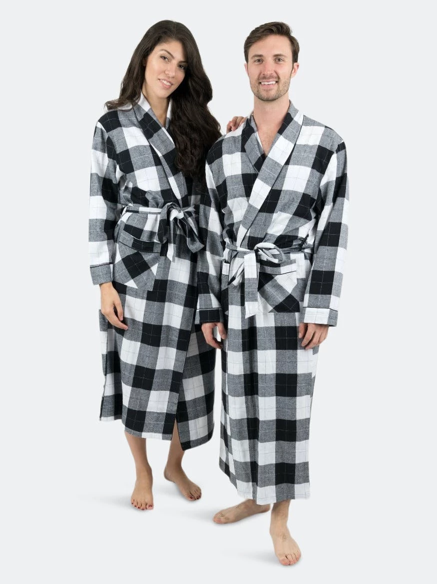 Leveret Womens Flannel Robe 6 Leveret Womens Flannel Robe - Image 4