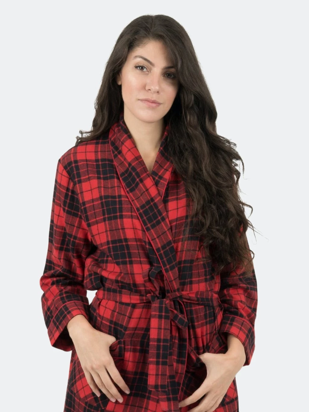 Leveret Womens Flannel Robe 4 Leveret Womens Flannel Robe - Image 2