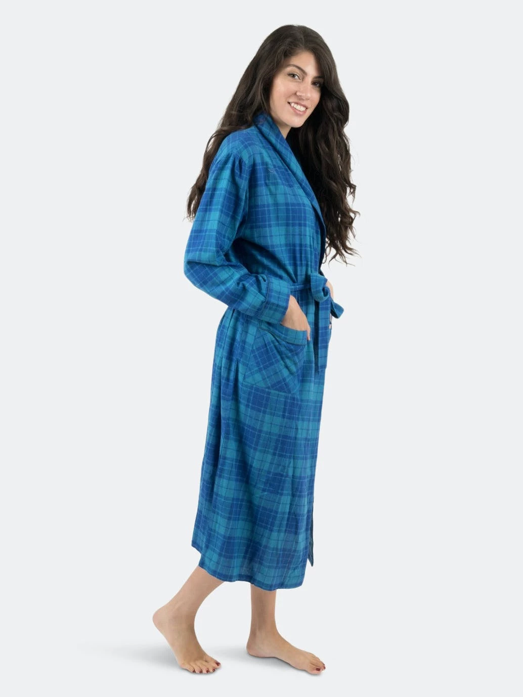Leveret Womens Flannel Robe 8 Leveret Womens Flannel Robe - Image 6