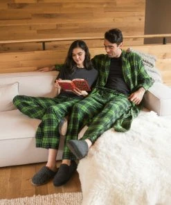 Leveret Mens Plaid & Print Flannel Robe 12 Leveret Mens Plaid & Print Flannel Robe -Enchante Home-shop M00192692026199 176229303