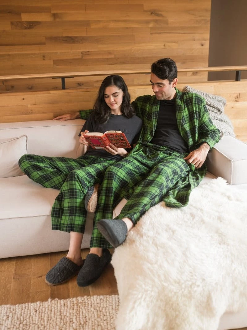 Leveret Mens Plaid & Print Flannel Robe 7 Leveret Mens Plaid & Print Flannel Robe - Image 5