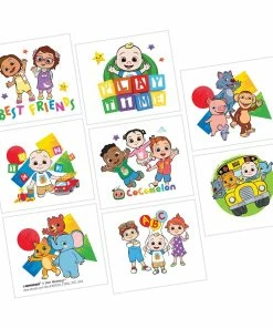 AMSCAN CoComelon Temporary Tattoos Party Favors - Pack Of 8