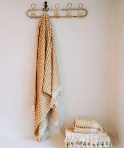 BEACH HAUS Dotted Turkish Bath / Pool Towel - Gold -Enchante Home-shop M00196044469580 3714280771 scaled