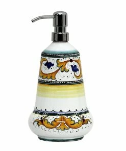 Artistica - Deruta Of Italy Of Italy Perugino: Liquid Soap/Lotion Dispenser With Chrome Pump (Large 26 OZ)
