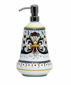 Artistica - Deruta Of Italy Of Italy Ricco Deruta: Liquid Soap/lotion Dispenser With Chrome Pump