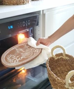 KORISSA Bread Warmer & Basket Gift Set With Tea Towel - Bird Oval -Enchante Home-shop M00196704725407 3772903534