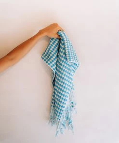 BEACH HAUS Dotted Turkish Hand Towel - Turquoise