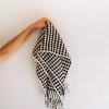 BEACH HAUS Dotted Turkish Hand Towel - Black 1 BEACH HAUS Dotted Turkish Hand Towel - Black -Enchante Home-shop M00196704942248 3799820934
