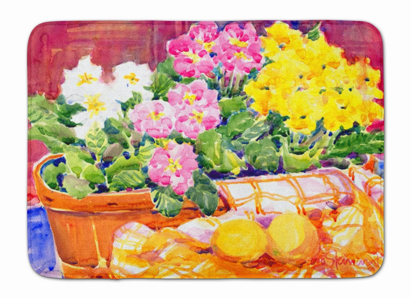 Caroline's Treasures 19 In X 27 In Flower - Primroses Machine Washable Memory Foam Mat 3 Caroline's Treasures 19 In X 27 In Flower - Primroses Machine Washable Memory Foam Mat