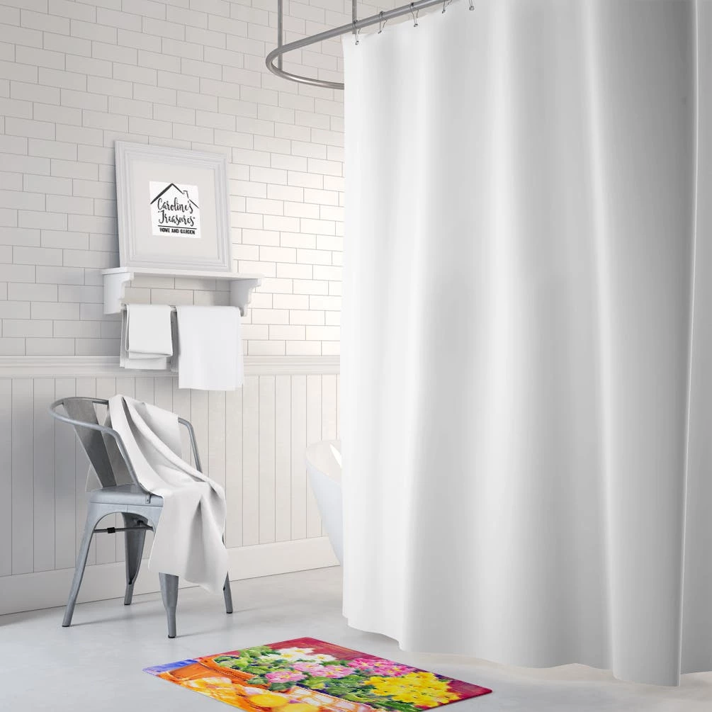 Caroline's Treasures 19 In X 27 In Flower - Primroses Machine Washable Memory Foam Mat 4 Caroline's Treasures 19 In X 27 In Flower - Primroses Machine Washable Memory Foam Mat - Image 2