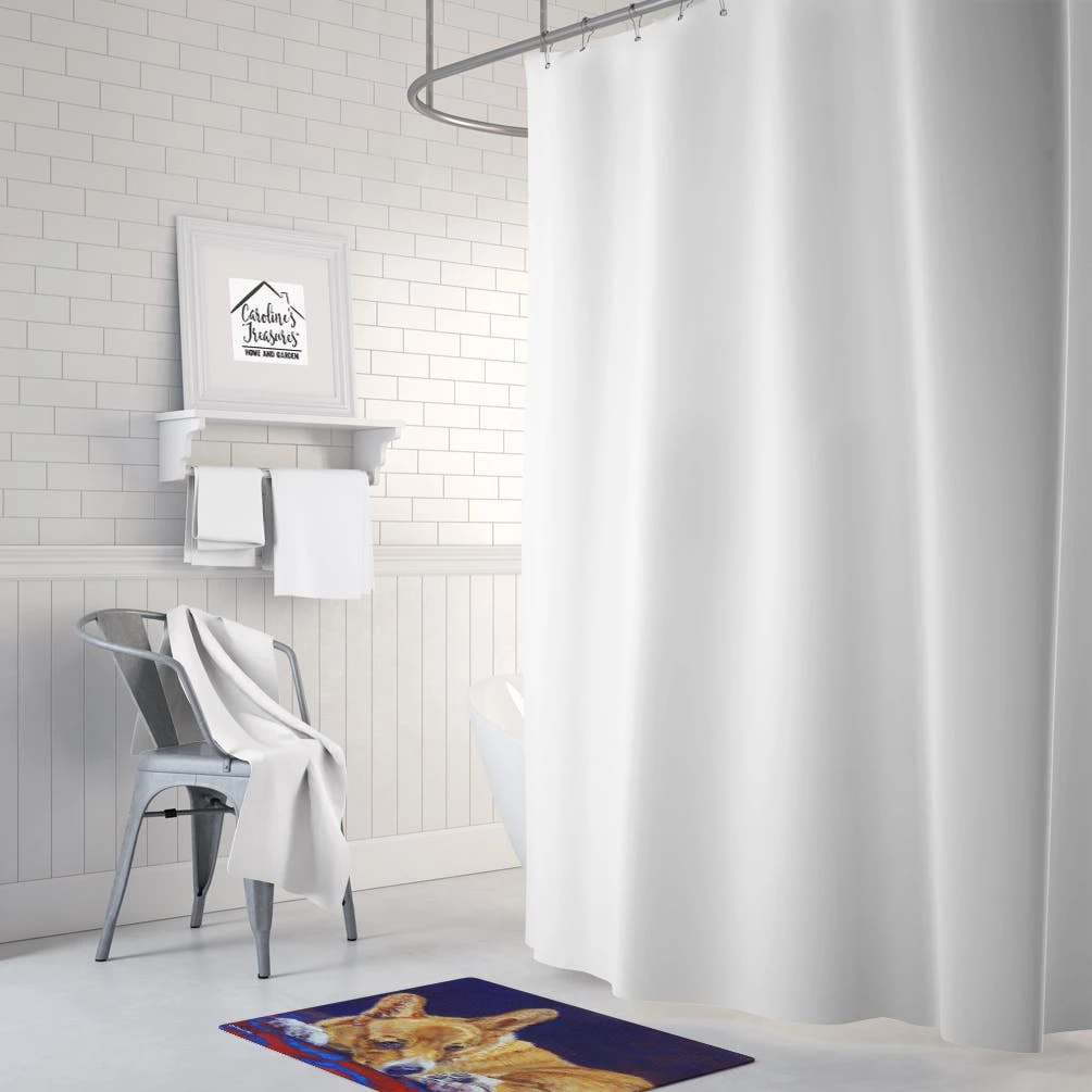 Caroline's Treasures 19 In X 27 In Corgi Blue Lonesome Machine Washable Memory Foam Mat 4 Caroline's Treasures 19 In X 27 In Corgi Blue Lonesome Machine Washable Memory Foam Mat - Image 2