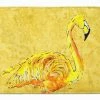 Caroline's Treasures 19 In X 27 In Flamingo On Yellow Machine Washable Memory Foam Mat 2 Caroline's Treasures 19 In X 27 In Flamingo On Yellow Machine Washable Memory Foam Mat -Enchante Home-shop M00638508629746 4115962748
