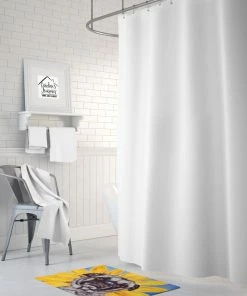 Caroline's Treasures 19 In X 27 In Sunflower Pug Machine Washable Memory Foam Mat -Enchante Home-shop M00638508630476 3015283916