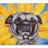 Caroline's Treasures 19 In X 27 In Sunflower Pug Machine Washable Memory Foam Mat -Enchante Home-shop M00638508630476 3502761497