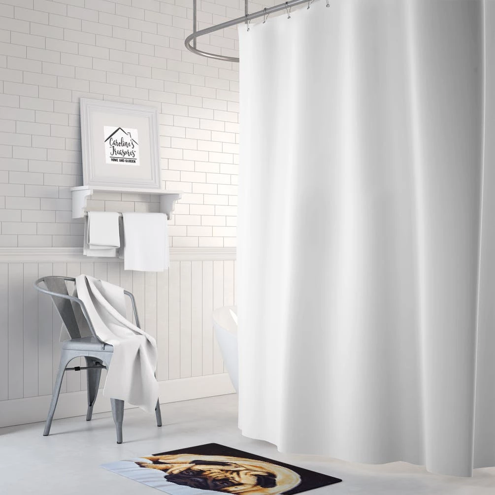 Caroline's Treasures 19 In X 27 In Fred The Pug Machine Washable Memory Foam Mat 4 Caroline's Treasures 19 In X 27 In Fred The Pug Machine Washable Memory Foam Mat - Image 2