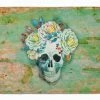 Caroline's Treasures 19 In X 27 In Day Of The Dead Skull With Flowers Machine Washable Memory Foam Mat 2 Caroline's Treasures 19 In X 27 In Day Of The Dead Skull With Flowers Machine Washable Memory Foam Mat -Enchante Home-shop M00638508643315 2440503555