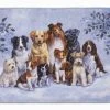 Caroline's Treasures 19 In X 27 In Winter Dogs Machine Washable Memory Foam Mat