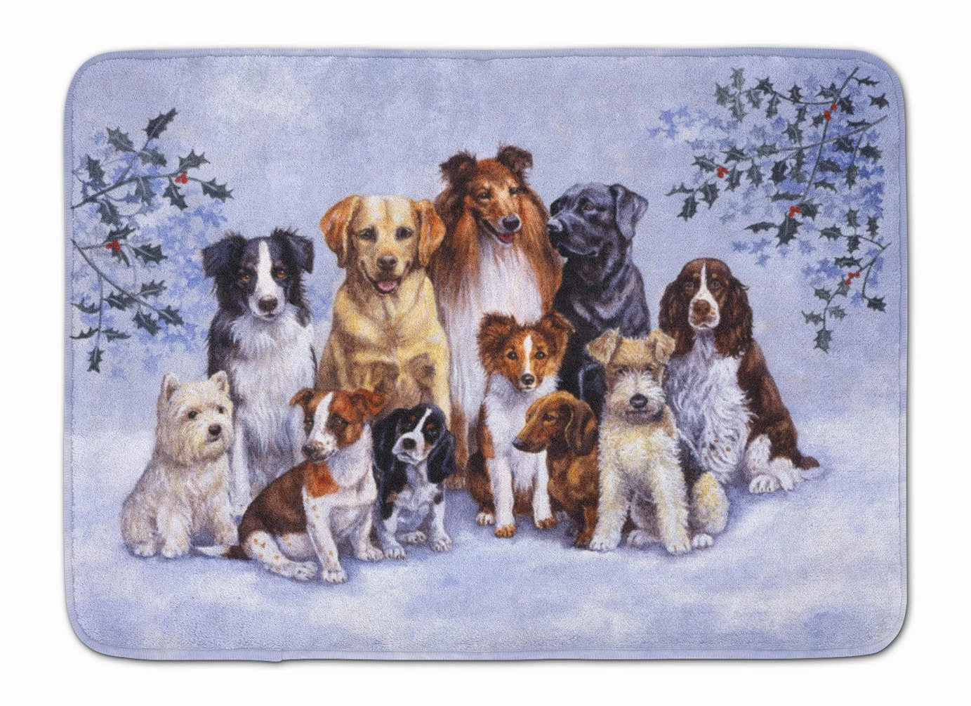 Caroline's Treasures 19 In X 27 In Winter Dogs Machine Washable Memory Foam Mat 3 Caroline's Treasures 19 In X 27 In Winter Dogs Machine Washable Memory Foam Mat