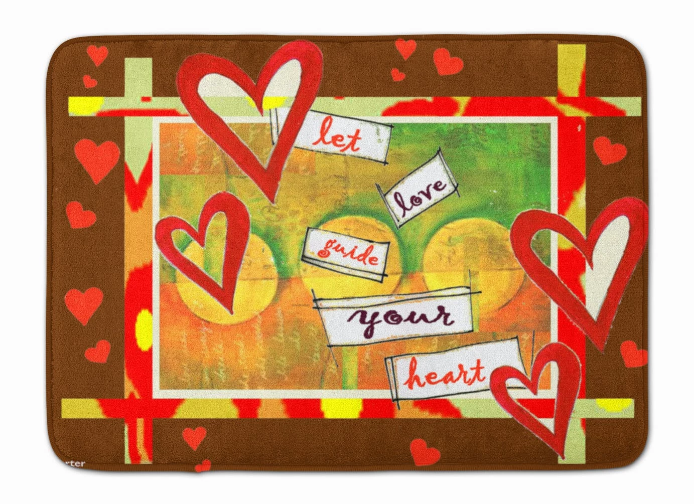 Caroline's Treasures 19 In X 27 In Let Love Guide Your Heart Valentine's Day Machine Washable Memory Foam Mat 3 Caroline's Treasures 19 In X 27 In Let Love Guide Your Heart Valentine's Day Machine Washable Memory Foam Mat