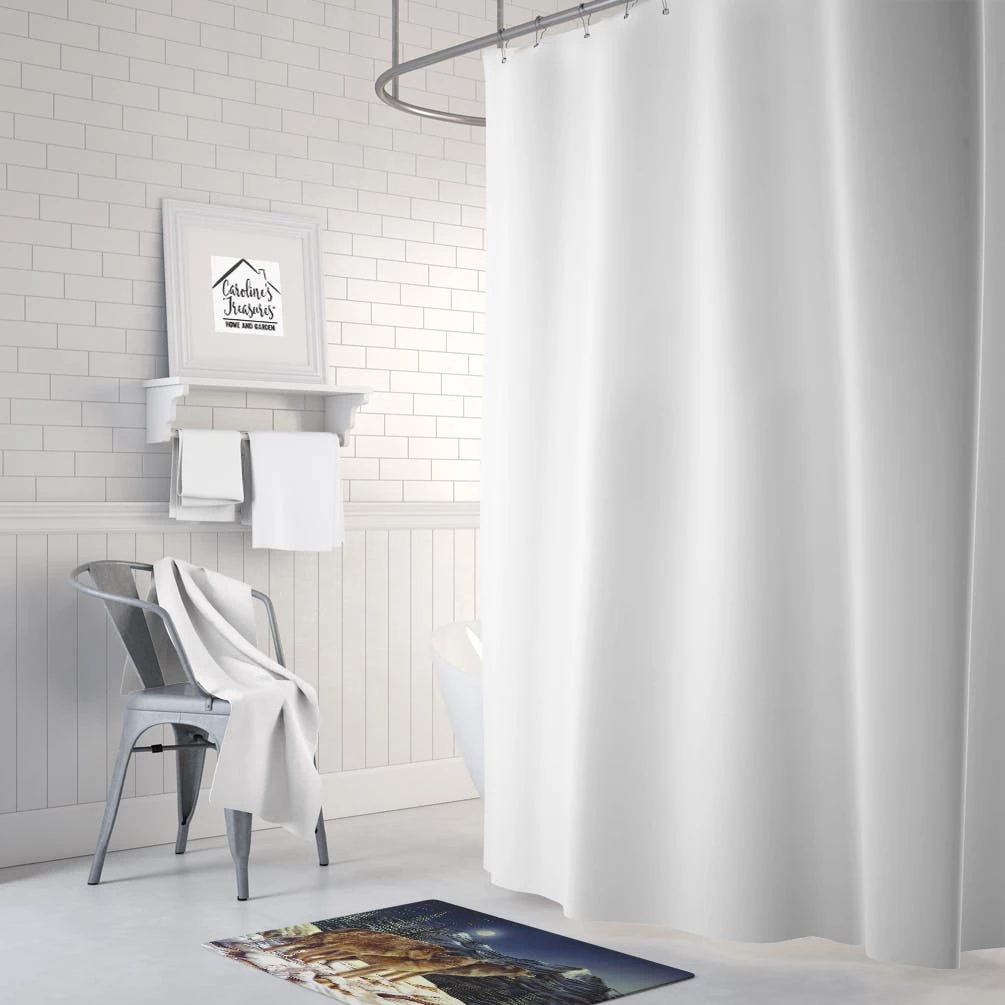 Caroline's Treasures 19 In X 27 In Wolf Wolves Crying At The Moon Machine Washable Memory Foam Mat 4 Caroline's Treasures 19 In X 27 In Wolf Wolves Crying At The Moon Machine Washable Memory Foam Mat - Image 2