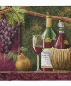 Caroline's Treasures 19 In X 27 In Wine Chateau Roma Machine Washable Memory Foam Mat