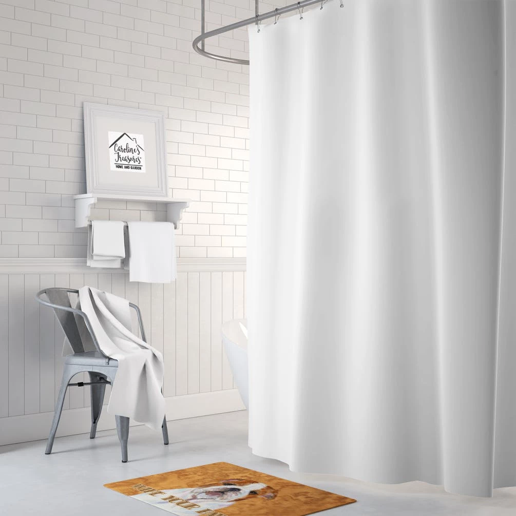 Caroline's Treasures 19 In X 27 In Bulldog English Wipe Your Paws Machine Washable Memory Foam Mat 3 Caroline's Treasures 19 In X 27 In Bulldog English Wipe Your Paws Machine Washable Memory Foam Mat - Image 2