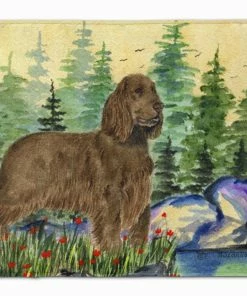 Caroline's Treasures 19 In X 27 In Field Spaniel Machine Washable Memory Foam Mat