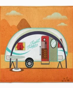 Caroline's Treasures 19 In X 27 In Greatest Adventure New Camper Machine Washable Memory Foam Mat