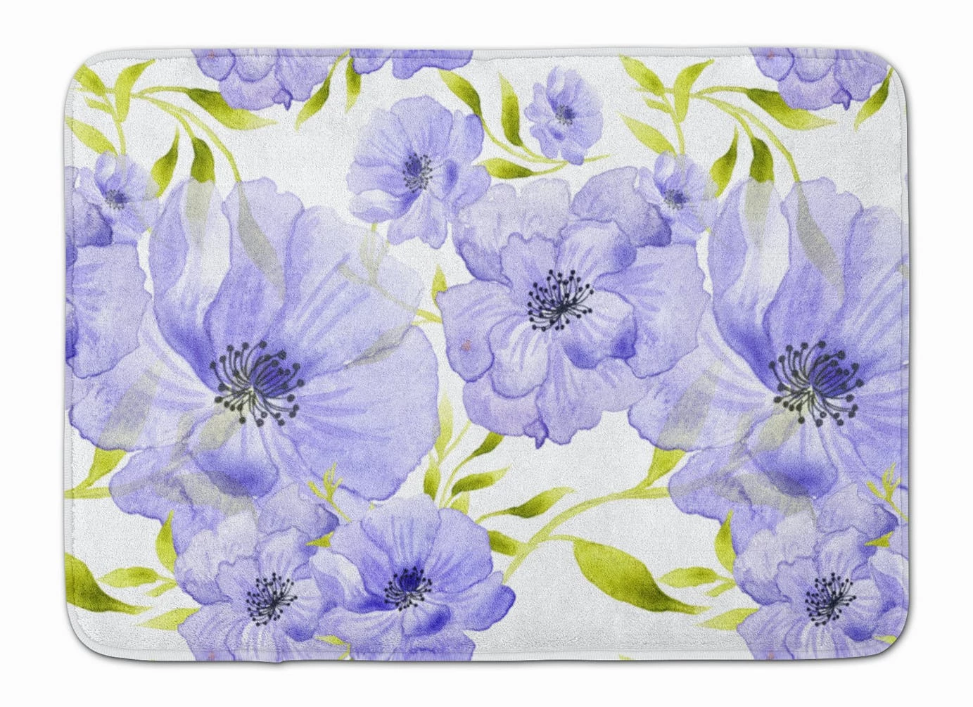 Caroline's Treasures 19 In X 27 In Watercolor Blue Flowers Machine Washable Memory Foam Mat 3 Caroline's Treasures 19 In X 27 In Watercolor Blue Flowers Machine Washable Memory Foam Mat
