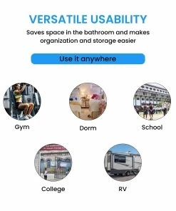 Grand Fusion Housewares Ging Mesh Shower Caddy With 7 Pockets -Enchante Home-shop M00647166280305 4076236299