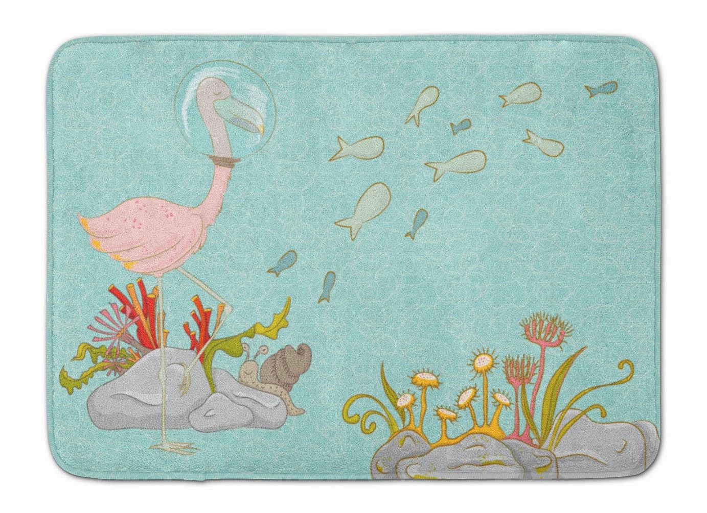 Caroline's Treasures 19 In X 27 In Flamingo Underwater Machine Washable Memory Foam Mat 3 Caroline's Treasures 19 In X 27 In Flamingo Underwater Machine Washable Memory Foam Mat