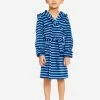 Leveret Kids Fleece Stripes Hooded Robe