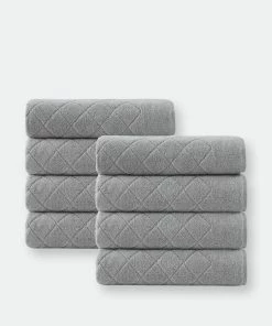Enchante Home Gracious Turkish Cotton 8 Pcs Hand Towels