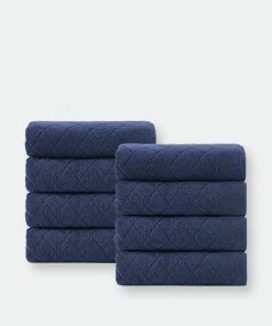 Enchante Home Gracious Turkish Cotton 8 Pcs Wash Towels