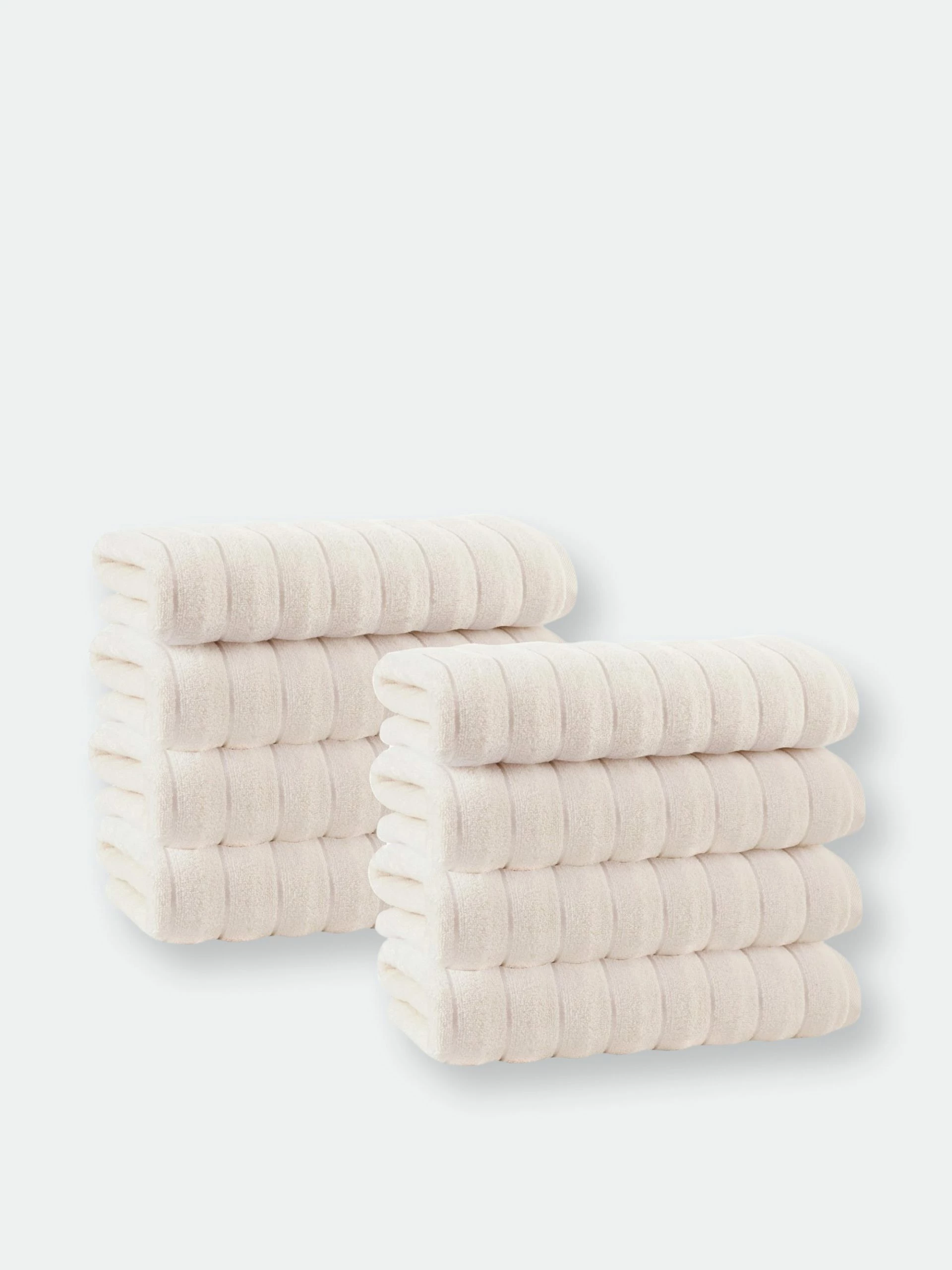 Enchante Home Vague Turkish Cotton 8 Pcs Wash Towels 3 Enchante Home Vague Turkish Cotton 8 Pcs Wash Towels