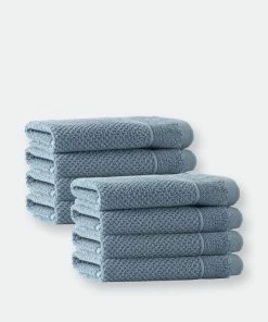 Enchante Home Veta Turkish Cotton 8 Pcs Wash Towels