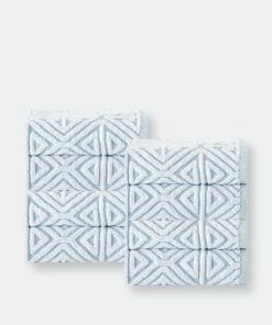 Enchante Home Glamour Turkish Cotton 8 Pcs Wash Towels