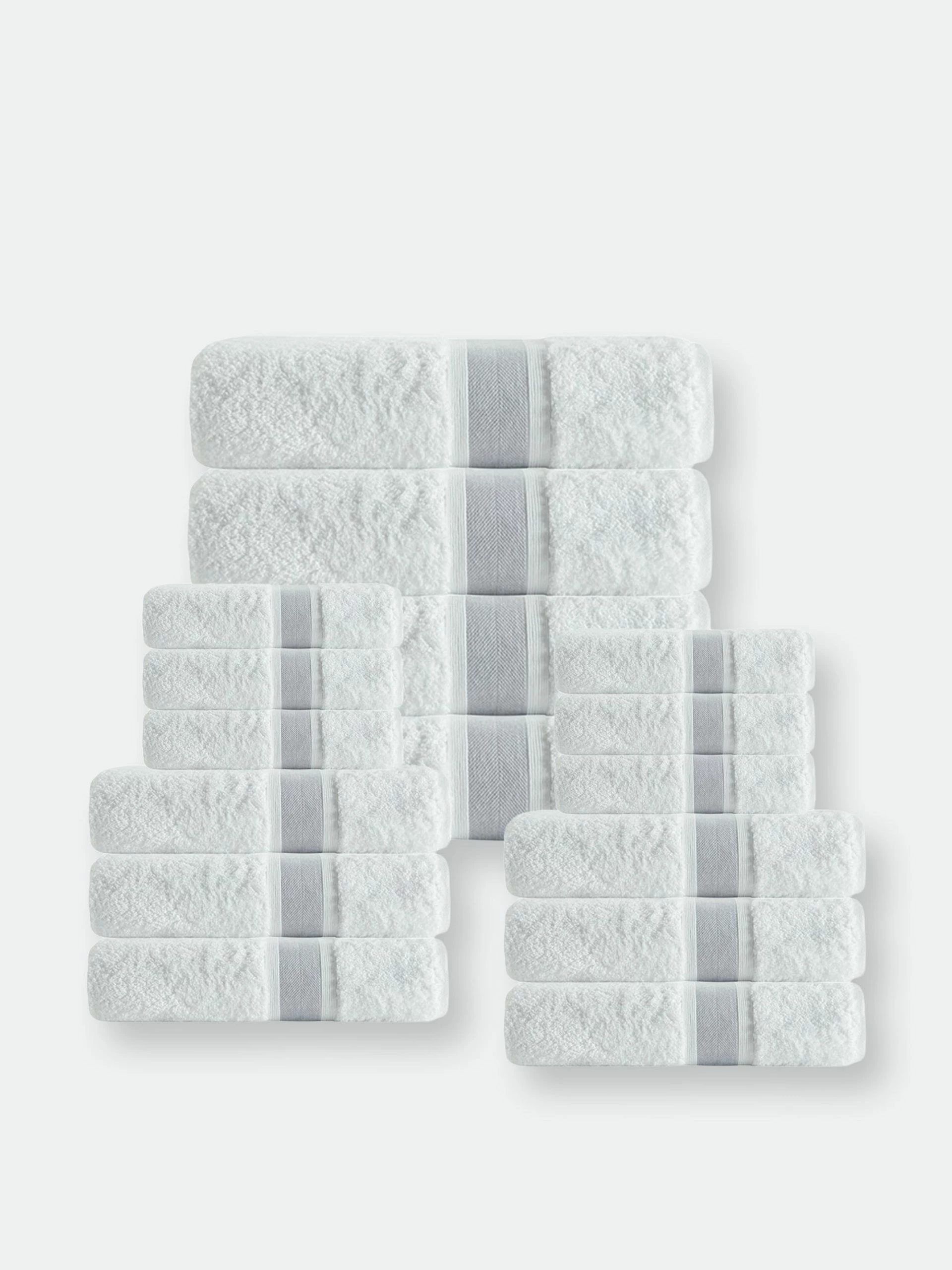 Enchante Home Unique Turkish Cotton 16 Pcs Towel Set 3 Enchante Home Unique Turkish Cotton 16 Pcs Towel Set