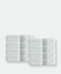 Enchante Home Unique Turkish Cotton 8 Pcs Wash Towels