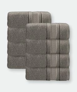 Enchante Home Soft Turkish Cotton 8 Pcs Wash Towels