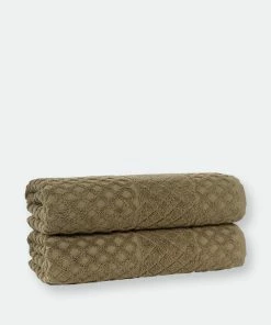 Enchante Home Glossy Turkish Cotton 2 Pcs Bath Towels