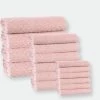 Enchante Home Glossy Turkish Cotton 16 Pcs Towel Set