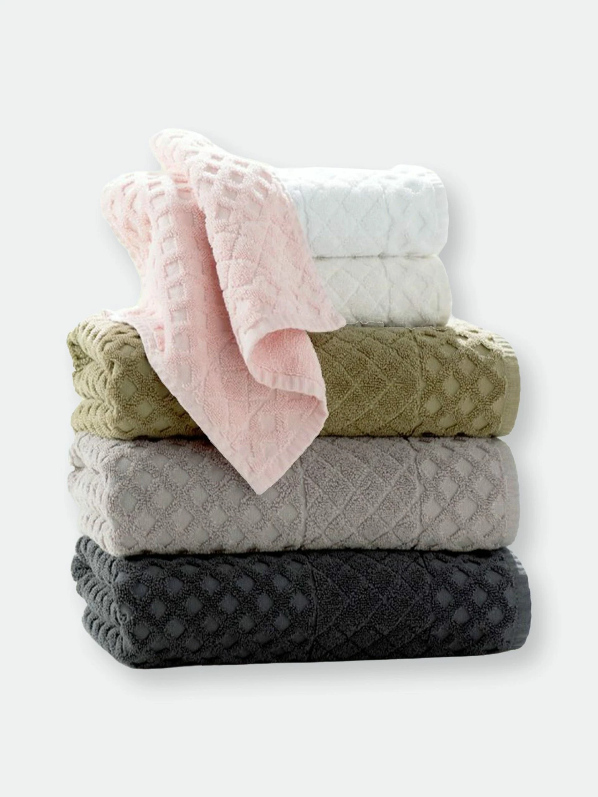 Enchante Home Glossy Turkish Cotton 6 Pcs Towel Set 8 Enchante Home Glossy Turkish Cotton 6 Pcs Towel Set - Image 6