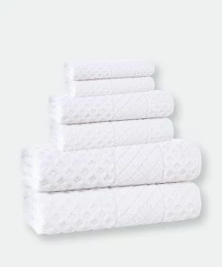 Enchante Home Glossy Turkish Cotton 6 Pcs Towel Set