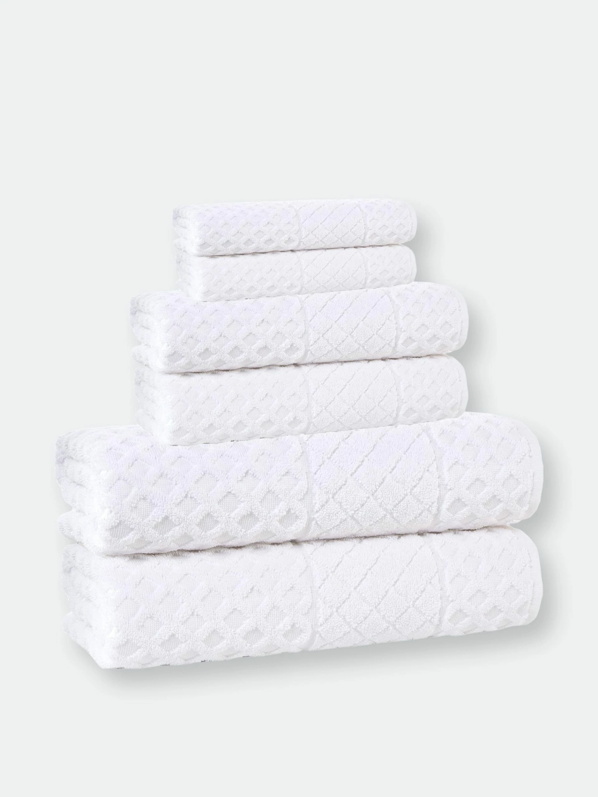 Enchante Home Glossy Turkish Cotton 6 Pcs Towel Set 3 Enchante Home Glossy Turkish Cotton 6 Pcs Towel Set