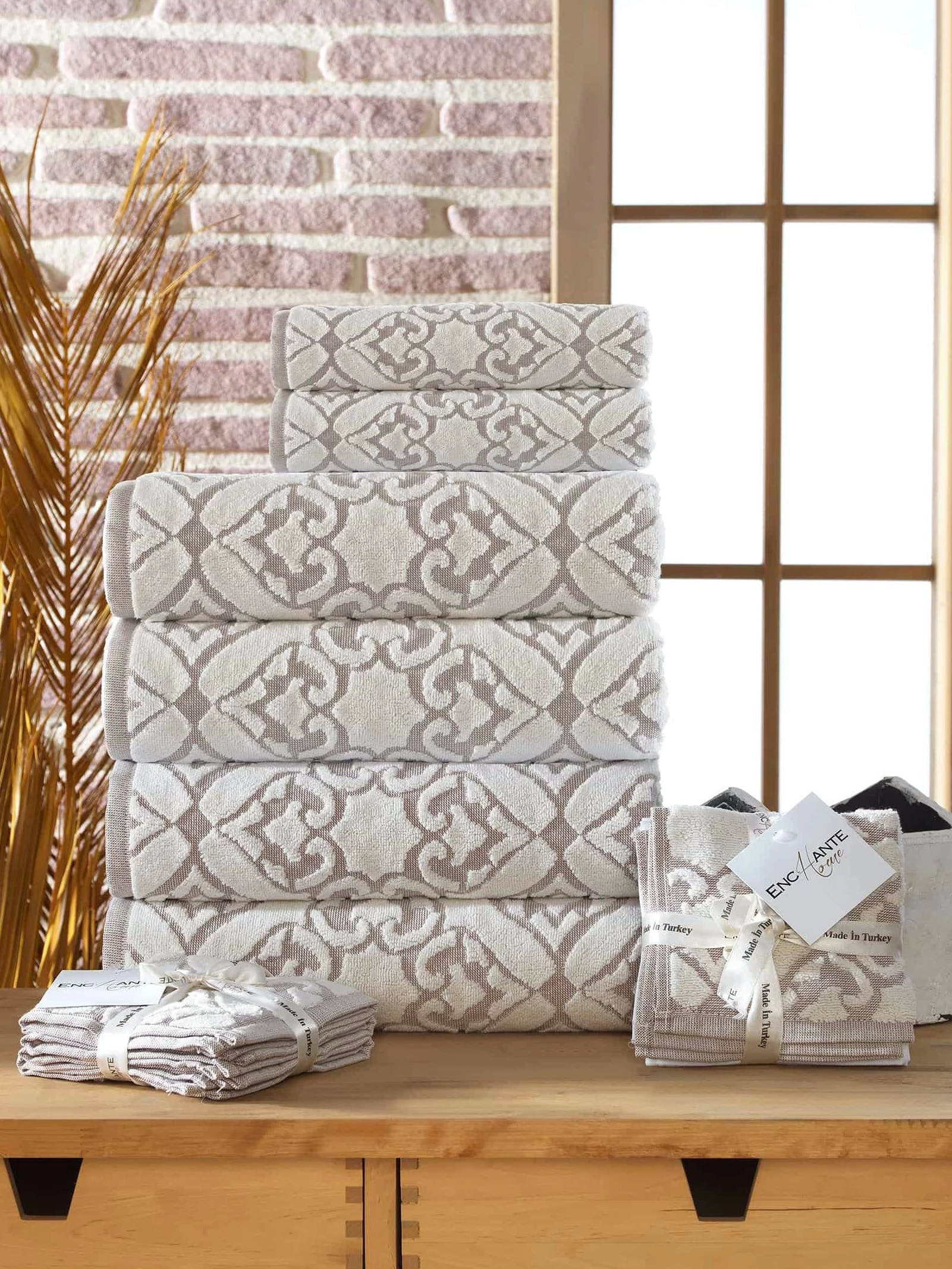 Enchante Home Gonzales Turkish Cotton 8 Pcs Wash Towels 5 Enchante Home Gonzales Turkish Cotton 8 Pcs Wash Towels - Image 3
