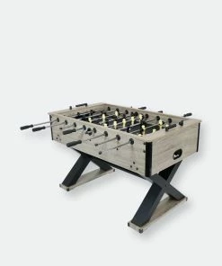 Sunnydaze Decor Lano 54.5 In Foosball Table With Distressed Wood Look