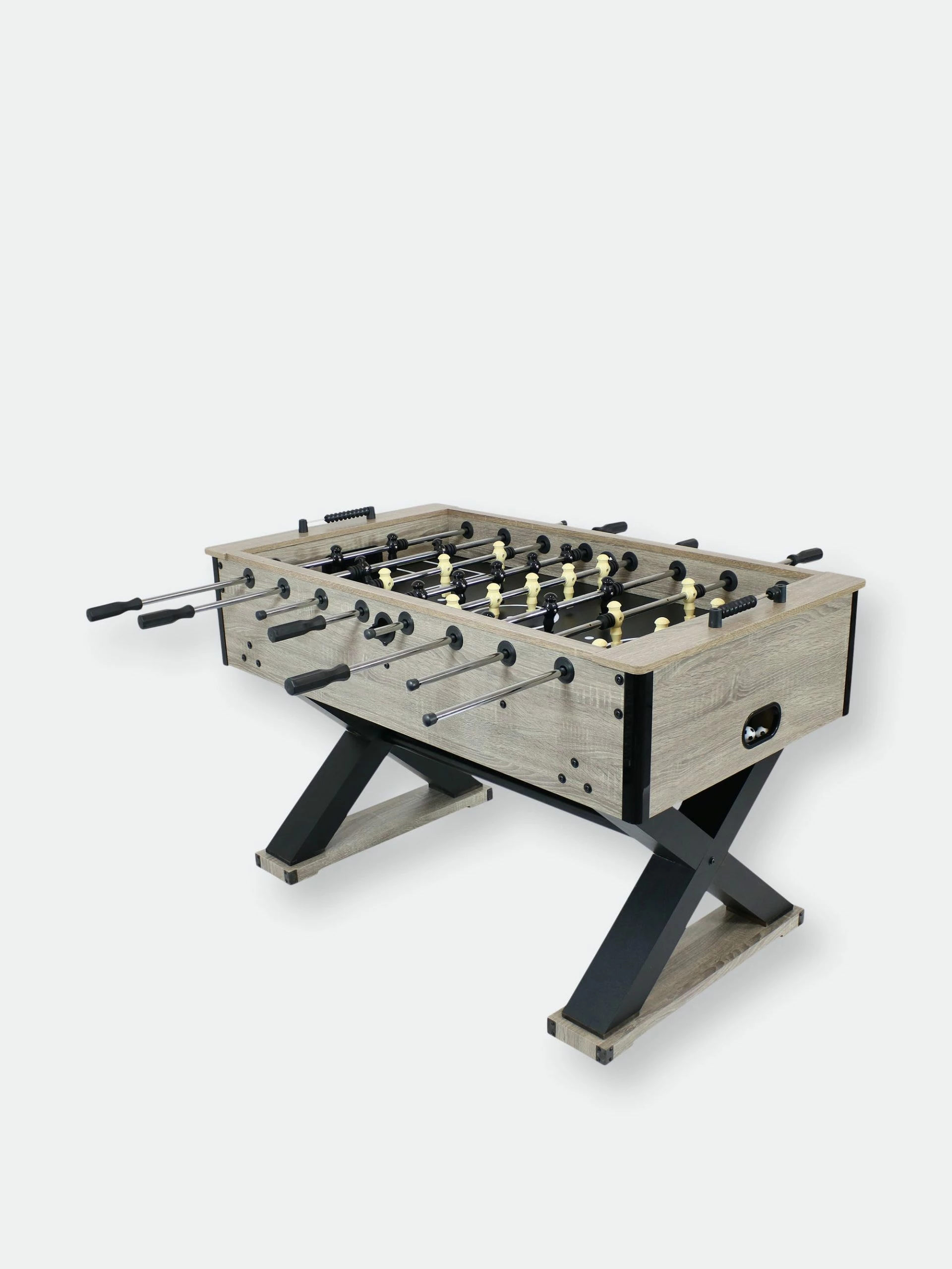 Sunnydaze Decor Lano 54.5 In Foosball Table With Distressed Wood Look 3 Sunnydaze Decor Lano 54.5 In Foosball Table With Distressed Wood Look